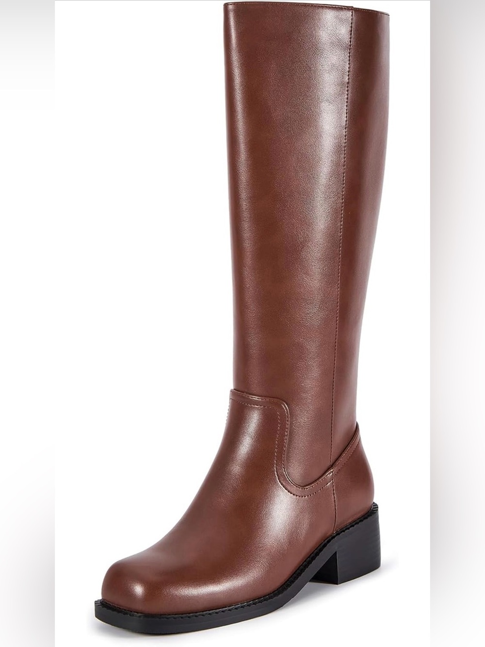 ZJA Classic Tall Brown Leather Riding Boot - Women's size 9